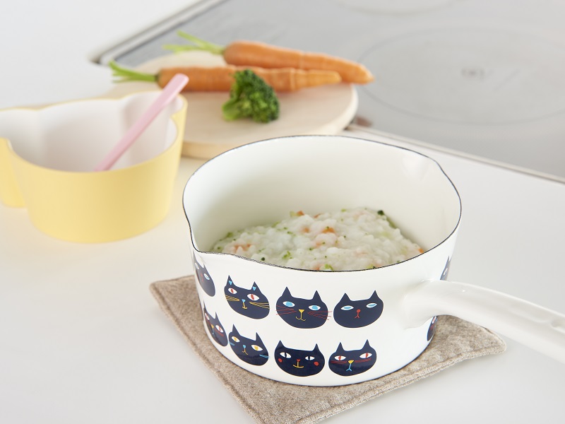 プルーン　ホーローミルクパン15cmミミココモモ