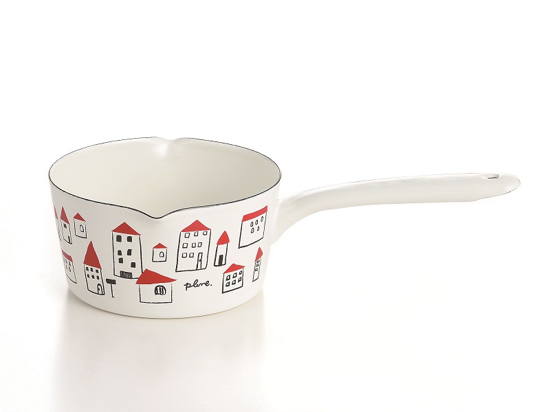 プルーン　ホーローミルクパン15cm akaiyaneno