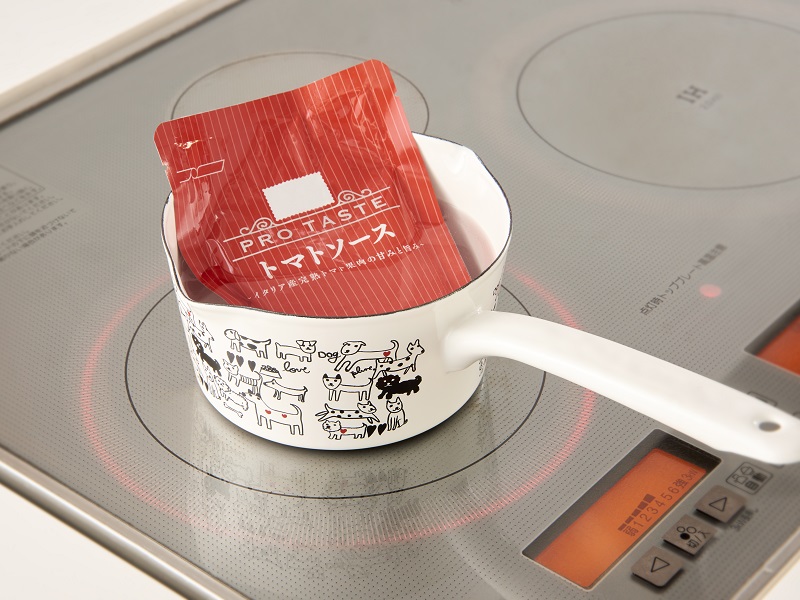 プルーン　ホーローミルクパン15cmモノトーンドッグ