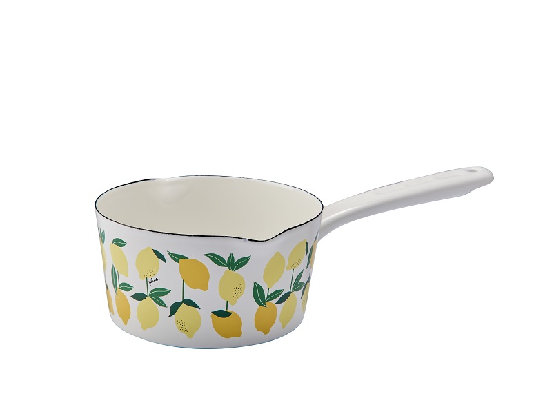 プルーン　ホーローミルクパン15cmレモン