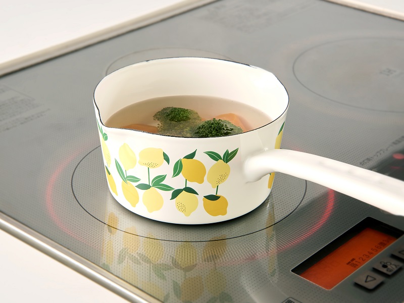 プルーン　ホーローミルクパン15cmレモン